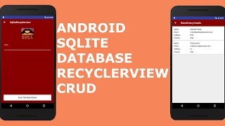 ANDROID SQLITE DATABASE RECYCLERVIEW CRUDCreate Read Update and Delete [upl. by Glanville391]