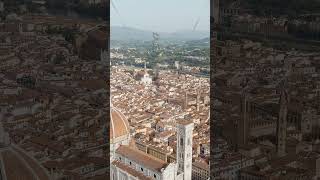 Vertical video Florence Italy Cathedral Santa Maria del Fiore Panoramic view of the city Sum [upl. by Lilak]