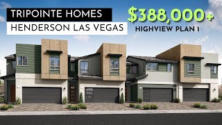 Brand New Modern Townhomes for Sale Las Vegas Henderson Tripointe Homes Highview Plan 1 New Build [upl. by Irb]