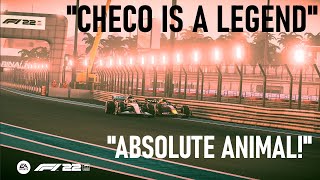 CHECO IS A LEGEND RECREATION IN F1 22 ABSOLUTE ANIMAL MEXICAN MINISTER OF DEFENSE [upl. by Dranek]