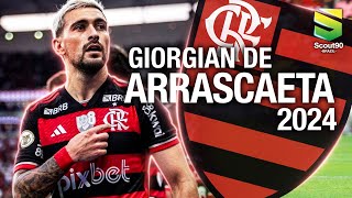 Giorgian De Arrascaeta 2024  Brilliant Skills amp Goals  Flamengo  HD [upl. by Ynaffets]