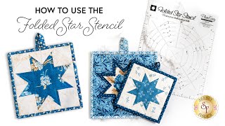 How to Use the PlumEasy Folded Star Stencil  a Shabby Fabrics Tutorial [upl. by Anyal]