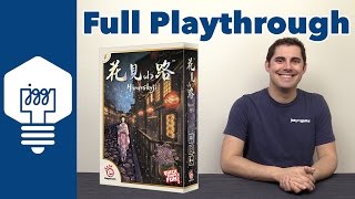 Hanamikoji Full Playthrough  JonGetsGames [upl. by Prussian649]