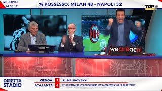 DELIRIO IN STUDIO😱MILAN BATTE NAPOLI 10 LIVE REACTION E ANDIAMOOOOOOOO [upl. by Akina]