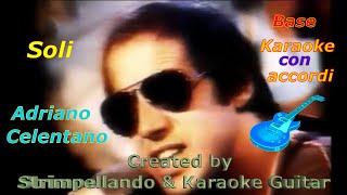 Soli  Adriano Celentano  Base karaoke con accordi Fair Use [upl. by Htrowslle856]