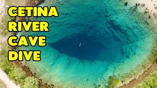 Diver Explore Stunning Cetina River Cave Underwater Exploration [upl. by Bertram]