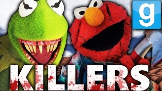 KILLER KERMIT AND ELMO  Garrys Mod Murder Maze Challenge [upl. by Desirae584]