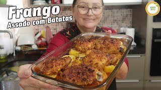 A RECEITA DA MINHA AVÓ É INCRÍVEL  FRANGO ASSADO COM BATATAS  SOBRECOXACOM BATATAS NO FORNO 997 [upl. by Emmey394]