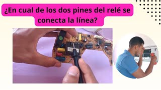 ¿En cuál de los dos pines del relé va conectado el cable de alimentación del aire acondicionado [upl. by Noscire198]