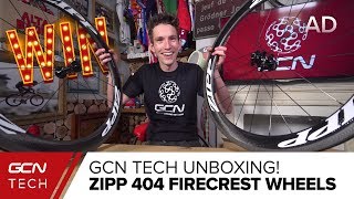 Unboxing The Zipp 404 Firecrest Carbon Clincher Wheels [upl. by Hazem]