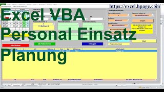 5 Kalender Personaleinsatzplanung Anlagenbesetzung Schichtplanung Excel VBA [upl. by Enal]