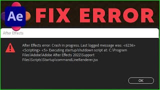 How to fix Crash in progress in Adobe After Effects [upl. by Emily]