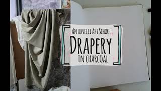 Drawing Drapery using Charcoal StepbyStep [upl. by Borchert]