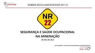 NORMA REGULAMENTADORA NR22  2210 a 22103 [upl. by Brawner]