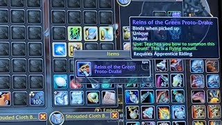 Two rare drop mounts in a day  Wow mount drop reaction Green proto drake after Huolon mount [upl. by Abita]