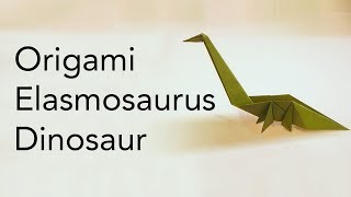 Easy Tutorial for Origami Elasmosaurus Dinosaur John Montroll [upl. by Snehpets]