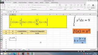 Calculando integrais aproximadas no Excel [upl. by Tserof439]