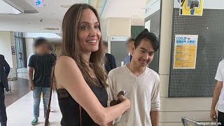 Angelina Jolie Tries Not to Cry While Dropping Son Maddox Off at College [upl. by Asseralc]