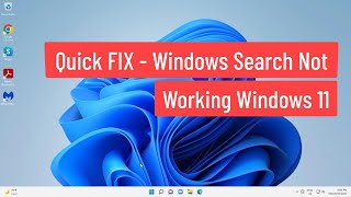 Quick FIX  Windows Search Not Working Windows 11 [upl. by Anelagna]