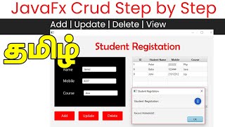 JavaFx Mysql Crud Step by Step  Tamil [upl. by Leruj607]