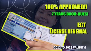 PRC License renewal  ECT 7 years backdues  100 SUCCESS TAGALOG [upl. by Aihsetan213]