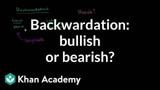 Backwardation bullish or bearish  Finance amp Capital Markets  Khan Academy [upl. by Ronnholm]