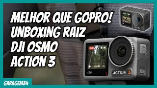 UNBOXING RAIZ DJI OSMO ACTION 3 EM PORTUGUÊS DO BRASIL [upl. by Delamare]