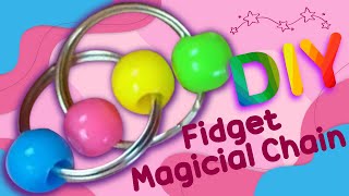 Fidget Beady Magicial Chain  Easy DIY Hand Spinner Key Ring  Flippy Stress Relieve Toys [upl. by Alessandra62]