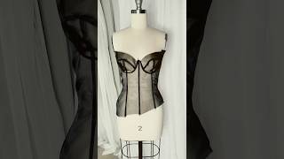 Sewing a corset dress pt 1 fashiondesigner sewing corsetmaking [upl. by Nahtanhoj903]