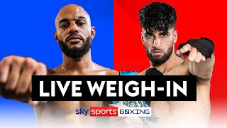 LIVE WEIGHIN  Franck Petitjean vs Adam Azim  Wolverhampton Fight Night [upl. by Bathelda]