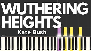 Wuthering heights  Kate Bush  Piano tutorial [upl. by Eleumas161]