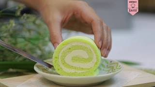 เค้กโรลใบเตย Roll Pandan Cake หอมหวาน นุ่มอร่อย สูตรเฉพาะของ MiniMex [upl. by Leizahaj]