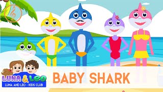 Baby shark song  Shark family  Baby shark for kids  Luna and Leo 👶🦈🎼 [upl. by Lynch]