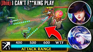 We played the LONGEST Range bot lane in existence THE JHIN WAS RAGING LOL [upl. by Kimmi44]