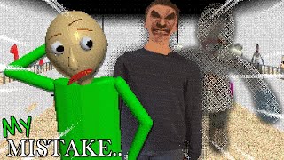 BALDIS MISTAKE AND YOU PLAY AS HIM  Baldis Basics MOD [upl. by Amairam]