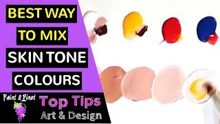 Colour mixing  How to mix skin tones in acrylic paint [upl. by Tracay]