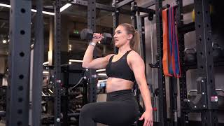 Kneeling Single Arm Dumbbell Shoulder Press [upl. by Annert]