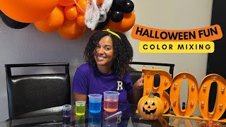 Color Mixing with Blippi amp Meekah  Halloween Fun 🤩 [upl. by Llereg338]