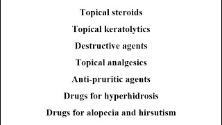 Pharmacology  Topical steroids and other drugs for skin diseases [upl. by Nonarb697]