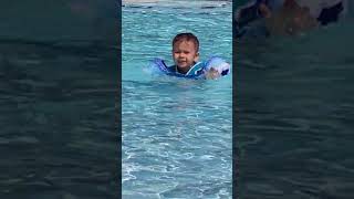 Deseraes first vacation with family DJ was enjoying swimming ❤❤❤ DJDeseraeAdorableKids [upl. by Addia]