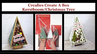 Crealies Create A Box Kerstboom Christmas Tree all languages by Mandy [upl. by Hungarian]