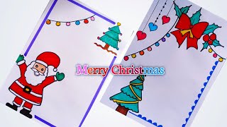 Christmas card making  Beautiful Christmas Card 2024  Happy new year 2025 DIY Christmas card easy [upl. by Baynebridge]