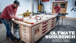 Ultimate Workbench  Table Saw Outfeed Table  Woodworking Project [upl. by Notecnirp]