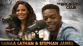 Sanaa Lathan amp Stephan James Talk Shots Fired amp More with The Breakfast Club [upl. by Ellord]