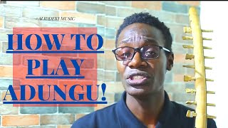 How to play AdunguBow harp Parts of the Adungu [upl. by Auqinehs]