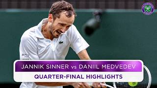 Medvedev wins marathon  Daniil Medvedev vs Jannik Sinner  Highlights  Wimbledon 2024 [upl. by Ativahs]