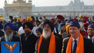 David Cameron Visits Sri Harmandar Sahib Amritsar Panjab  The Golden Temple [upl. by Hakeem949]