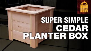 Simple Cedar Raised Planter Box  FREE PLANS [upl. by Eleph159]