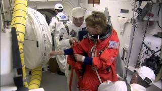 STS135 Astronauts Strap into Space Shuttle Atlantis for Launch [upl. by Whitebook457]