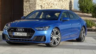 2018 Audi A7 Sportback blue  footage [upl. by Sissel491]